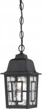 Nuvo 60/4933 - Banyan - 1 Light 11" Hanging Lantern with Clear Water Glass - Textured Black Finish