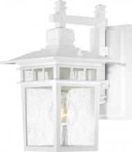Nuvo 60/4951 - Cove Neck - 1 Light 12" Wall Lantern with Clear Seed Glass - White Finish