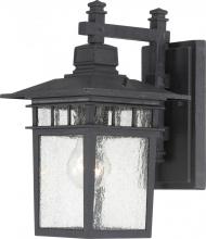 Nuvo 60/4953 - Cove Neck - 1 Light 12" Wall Lantern with Clear Seed Glass - Textured Black Finish