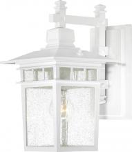 Nuvo 60/4957 - Cove Neck - 1 Light 14" Wall Lantern with Clear Seed Glass - White Finish