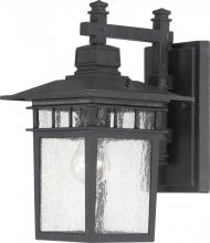 Nuvo 60/4959 - Cove Neck - 1 Light 14" Wall Lantern with Clear Seed Glass - Textured Black Finish