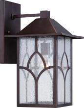 Nuvo 60/5643 - Stanton - 1 Light - 10" Wall Lantern with Clear Seed Glass - Claret Bronze Finish Finish