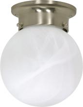 Nuvo 60/6008 - 1 Light - 6" - Ceiling Mount - Alabaster Ball; Color retail packaging