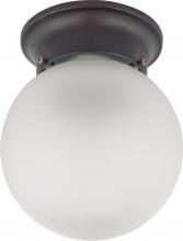 Nuvo 60/6012 - 1 Light 6" Ceiling Mount with Frosted White Glass; Color retail packaging