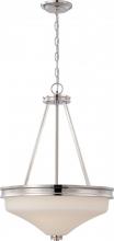 Nuvo 62/425 - Cody - 3 Light Pendant with Satin White Glass - LED Omni Included
