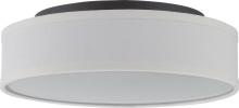 Nuvo 62/525 - Heather - LED Flush with White Linen Shade - Aged Bronze Finish