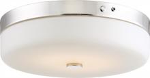 Nuvo 62/981 - LED 20W - Flush with Frosted Glass - Polished Nickel Finish- 120-277V