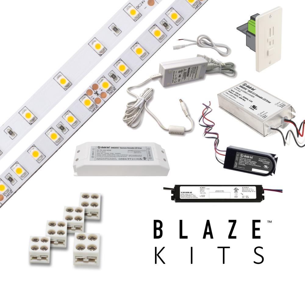 Blaze 200 LED Tape Light, 24V, 4200K, 16.4 ft. Spool with UL Listed Omnidrive