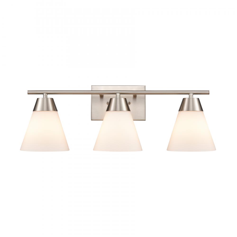 Vivica 24'' Wide 3-Light Vanity Light - Brushed Nickel