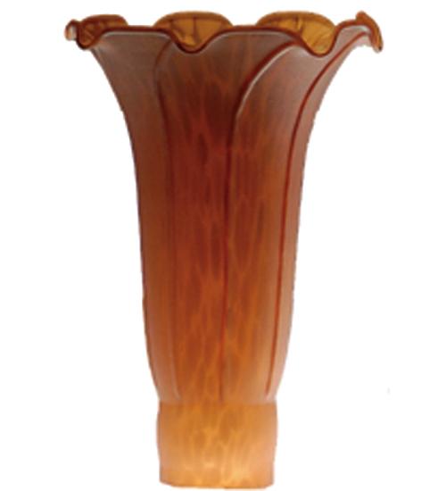 4" Wide X 6" High Amber Pond Lily Shade