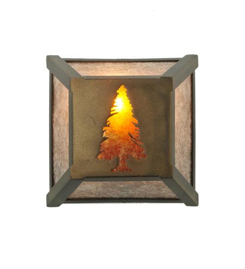 7" Wide Tall Pines Wall Sconce
