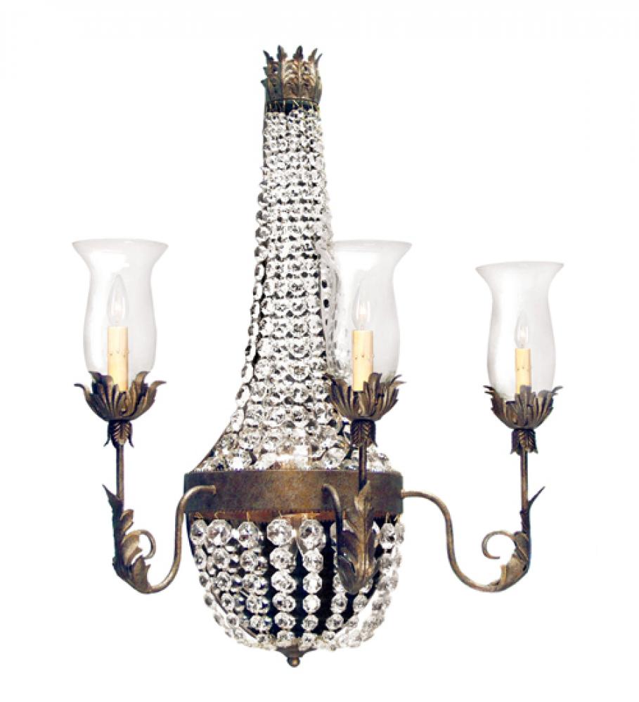 26" Wide Crista 3 Light Wall Sconce