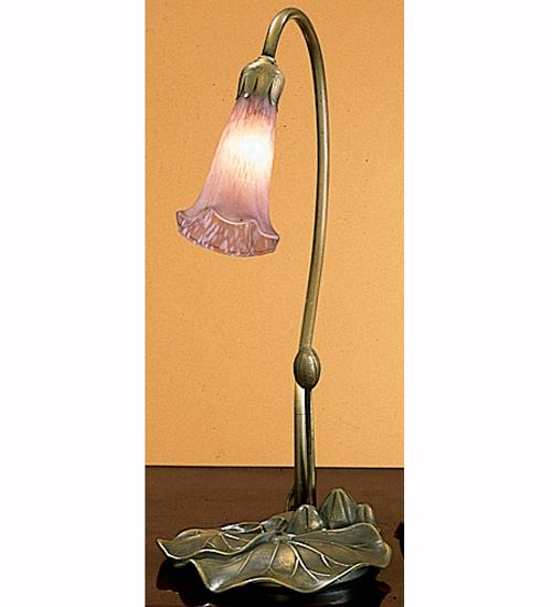 16" High Lavender Pond Lily Mini Lamp