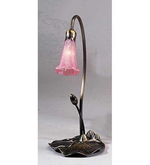 16" High Pink Pond Lily Accent Lamp
