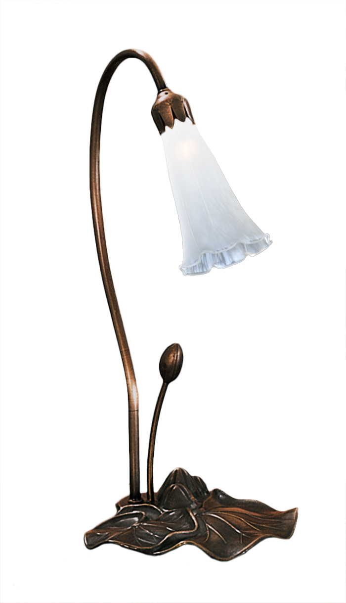 16" High White Pond Lily Accent Lamp