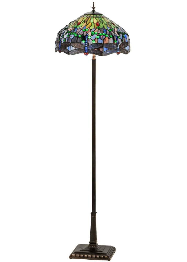 67"H Tiffany Hanginghead Dragonfly Floor Lamp