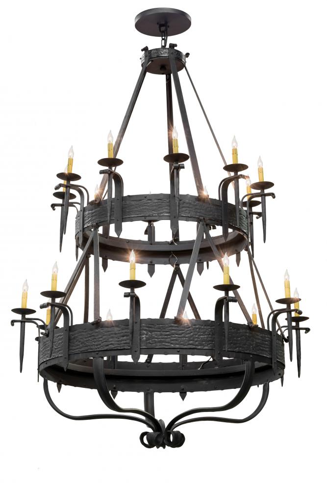 56"W Costello 20 LT Two Tier Chandelier