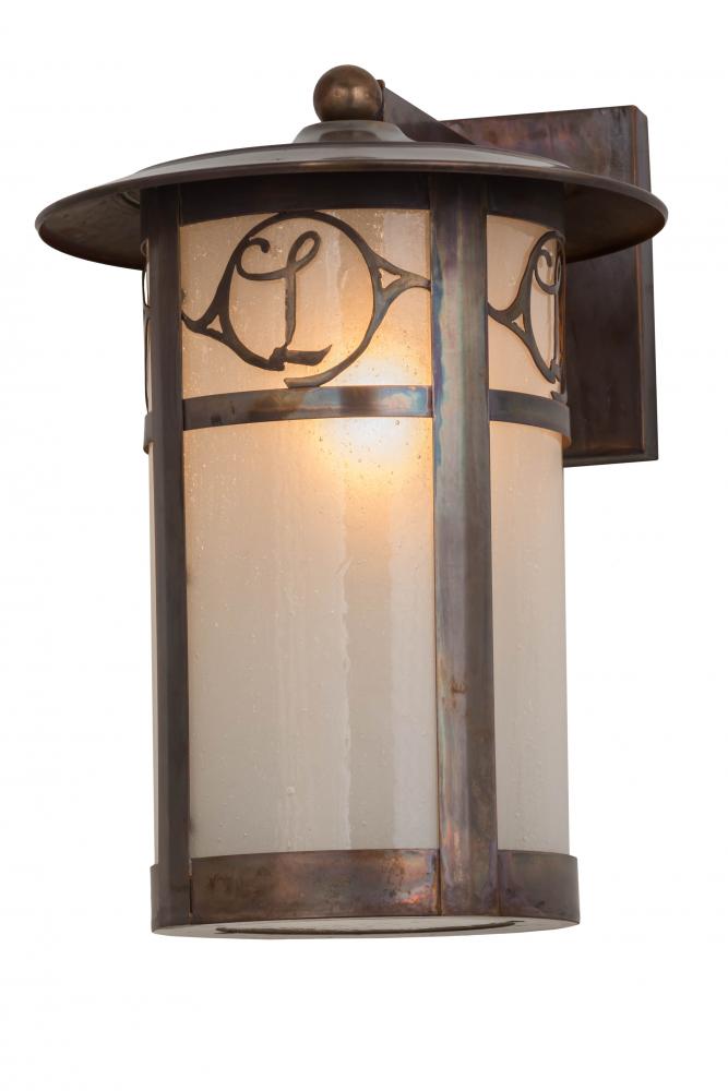 10" Wide Fulton Personalized Monogram Solid Mount Wall Sconce