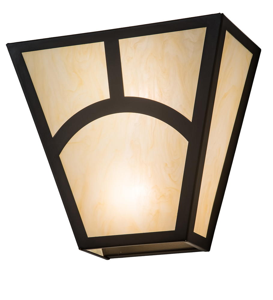 13" Wide Mission Hill Top Wall Sconce