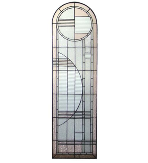 15"W X 54"H Arc Deco Right Sided Stained Glass Window