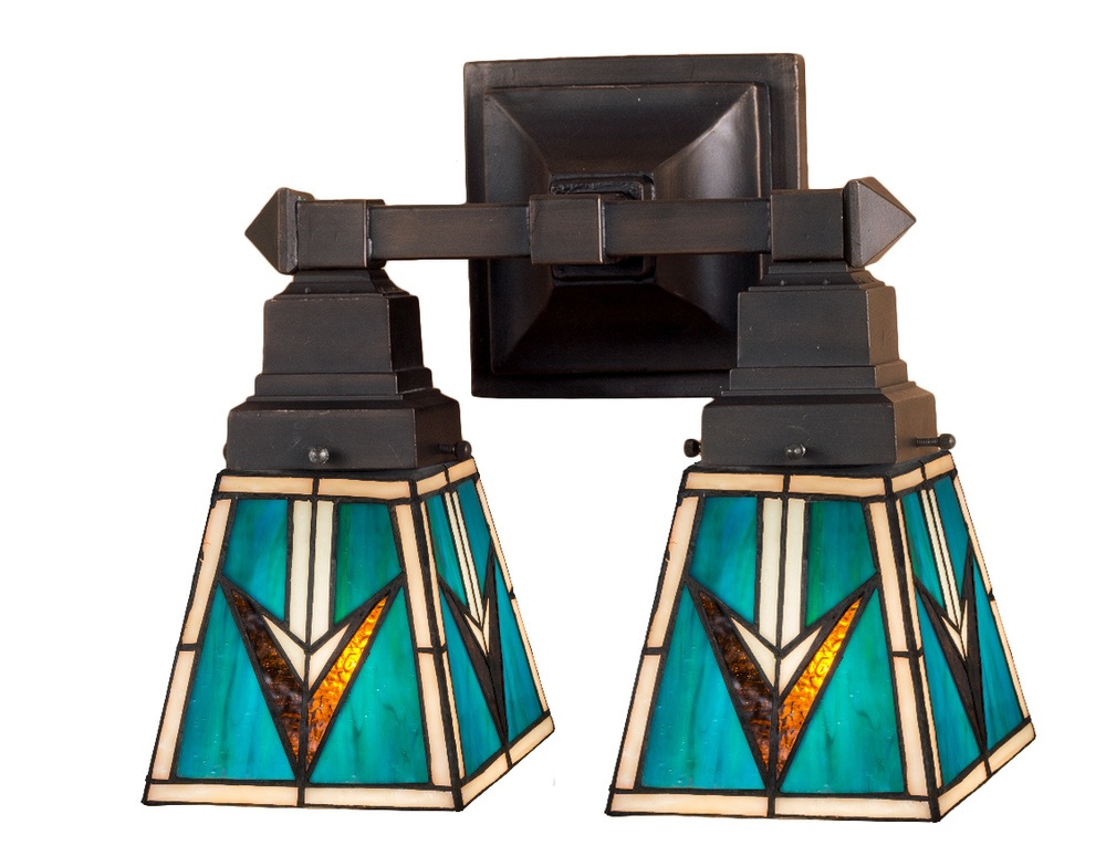 12" Wide Valencia Mission 2 Light Wall Sconce