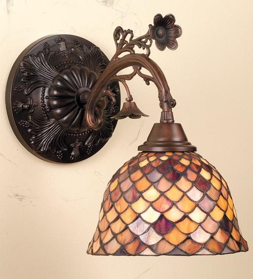 8" Wide FISHSCALE Wall Sconce