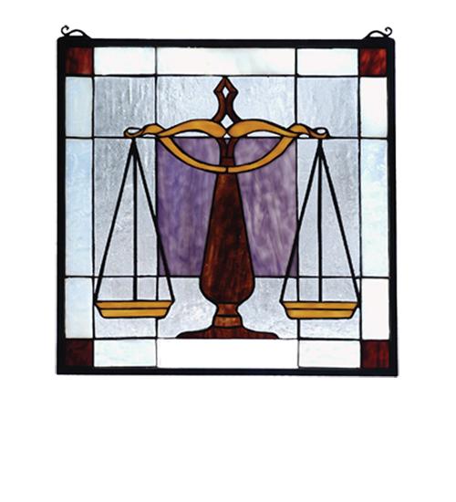 18"W X 18"H Judicial Stained Glass Window