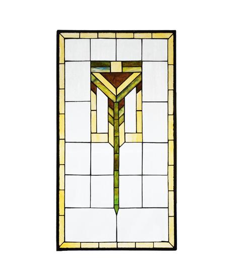 19.5"W X 35.80"H Prairie Stained Glass Window