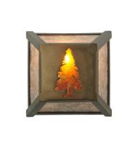 Meyda White 108096 - 7" Wide Tall Pines Wall Sconce