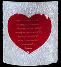 Meyda White 114106 - 7" Wide Personalized Heart Panel