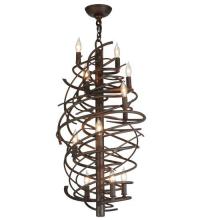 Meyda White 117938 - 24"W Cyclone 13 LT Chandelier