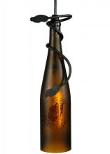 Meyda White 137402 - 5"W Personalized Thirsty Owl Wine Bottle Mini Pendant