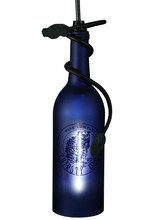 Meyda White 137403 - 3" Wide Personalized Thirsty Owl Wine Bottle Mini Pendant