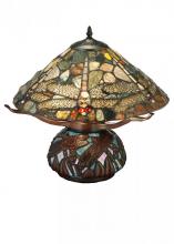 Meyda White 138103 - 16.5"H Dragonfly Cut Agata Table Lamp
