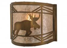 Meyda White 148035 - 11"W Lone Moose Wall Sconce