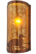 Meyda White 154908 - 9"W Loon Right Wall Sconce