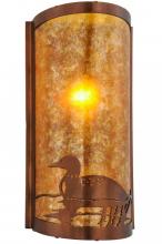 Meyda White 154909 - 9"W Loon Left LED Wall Sconce