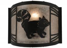 Meyda White 157301 - 12"W Raccoon on the Loose Right Wall Sconce