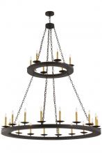 Meyda White 158584 - 61" Wide Loxley 24 Light Two Tier Chandelier