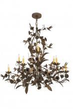 Meyda White 174872 - 36" Wide Le Printemps 9 Light Chandelier