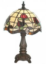 Meyda White 19189 - 12" High Roseborder Mini Lamp