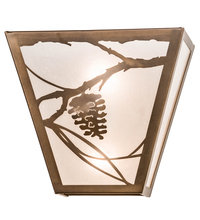 Meyda White 200156 - 13" Wide Whispering Pines Wall Sconce