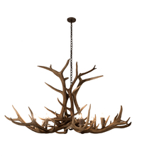 Meyda White 200452 - 66" Wide Antlers Elk 8 LT Chandelier