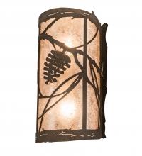 Meyda White 200852 - 8" Wide Whispering Pines Wall Sconce