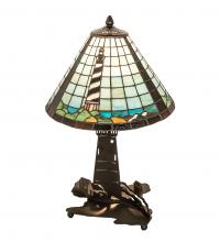 Meyda White 215491 - 22.5" High Lighthouse Double Lit Table Lamp
