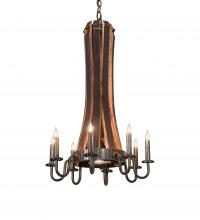 Meyda White 219855 - 20" Wide Barrel Stave Madera 8 Light Chandelier