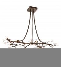 Meyda White 221125 - 48" Long Winter Solstice Budding Chandelier