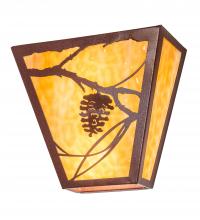 Meyda White 225720 - 13" Wide Whispering Pines Wall Sconce