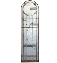 Meyda White 22868 - 15"W X 54"H Arc Deco Left Sided Stained Glass Window