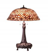 Meyda White 230408 - 31" High Fishscale Table Lamp